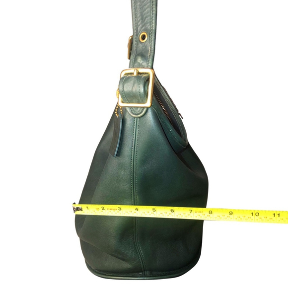 COACH Bottle Green Glove Tanned Leather Duffle Sac XL Bucket Bag 9085 USA COA - Picture 16 of 17